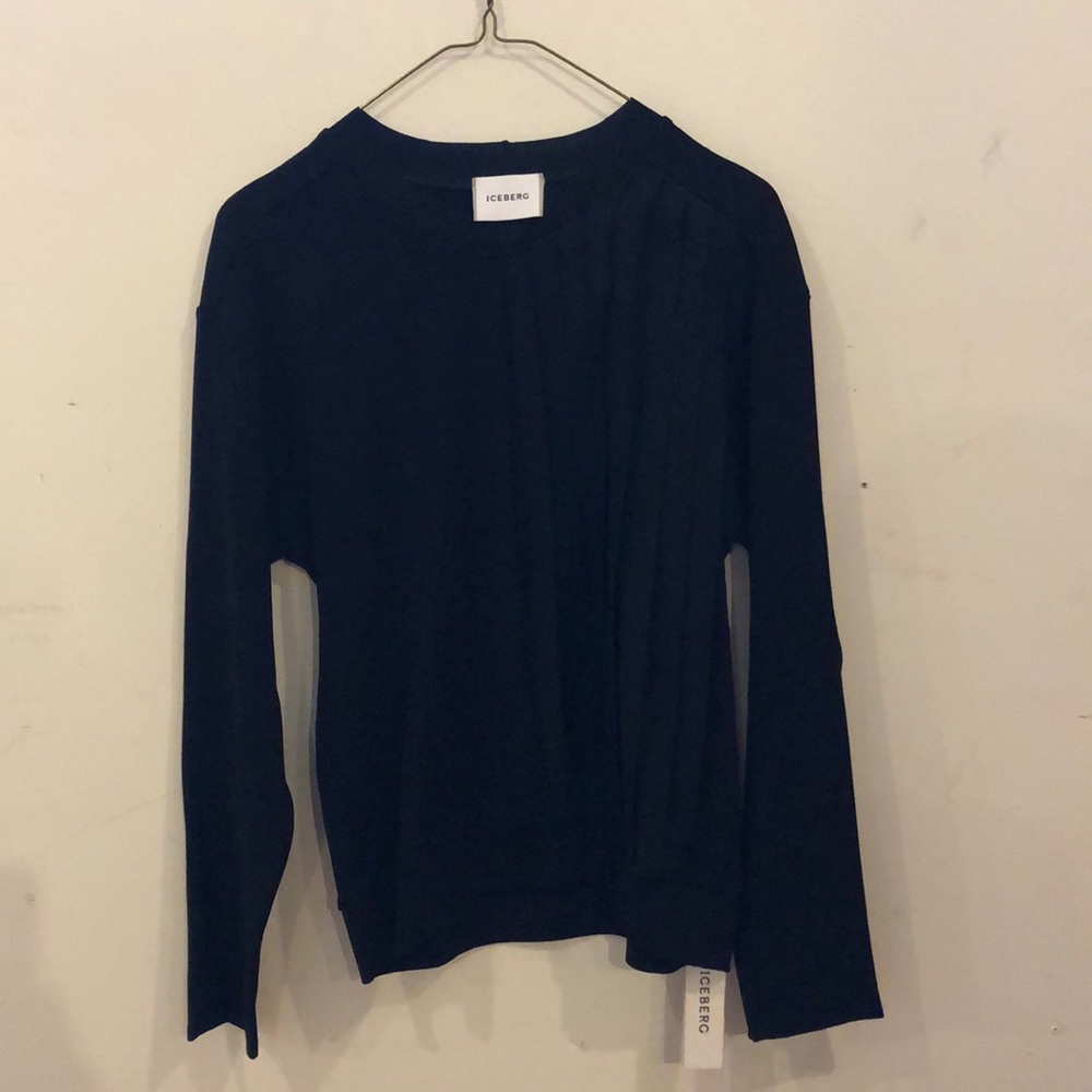Iceberg pleated panel long sleeve top.